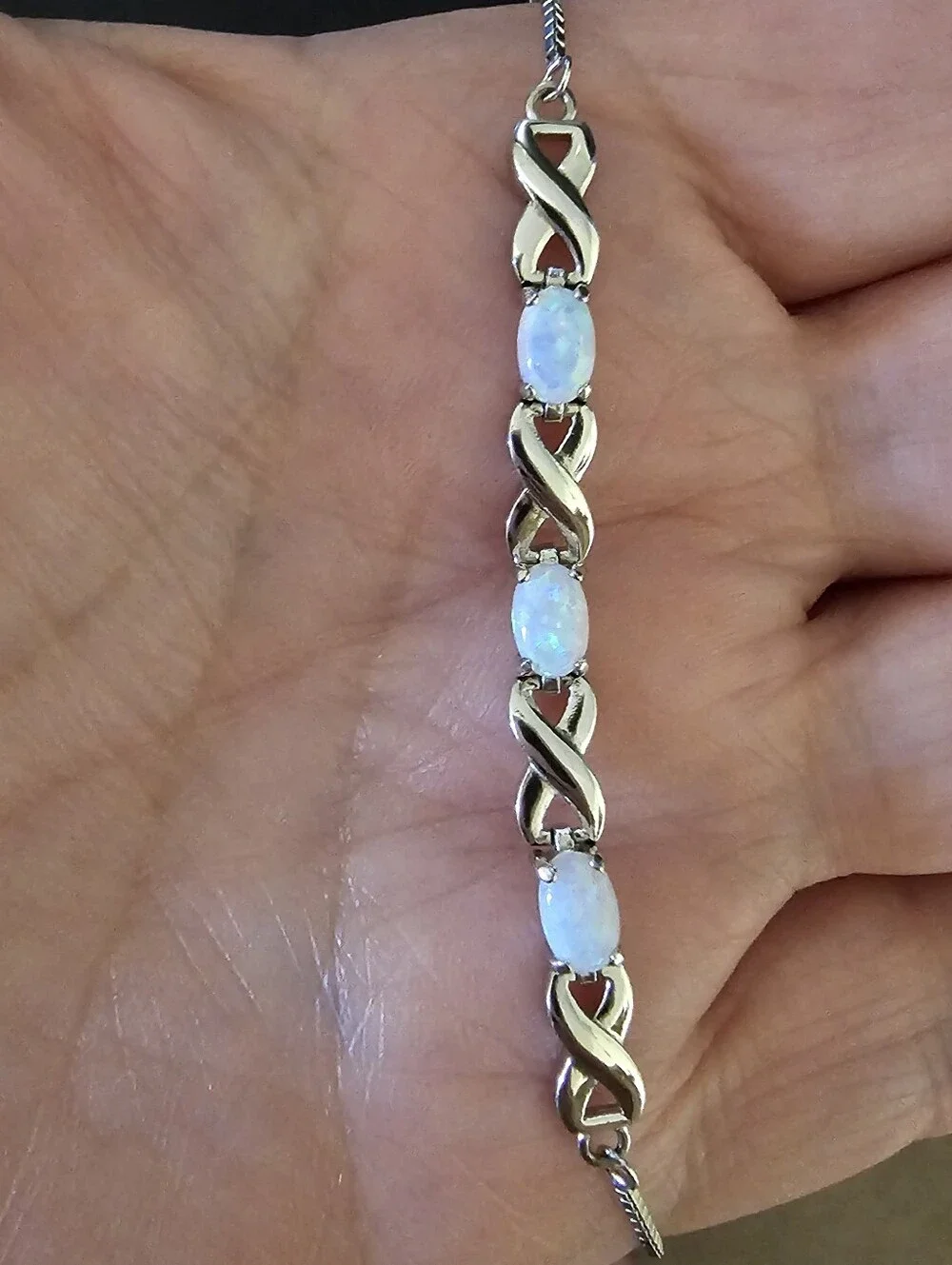 Sterling Silver Opal Bracelet ( New )